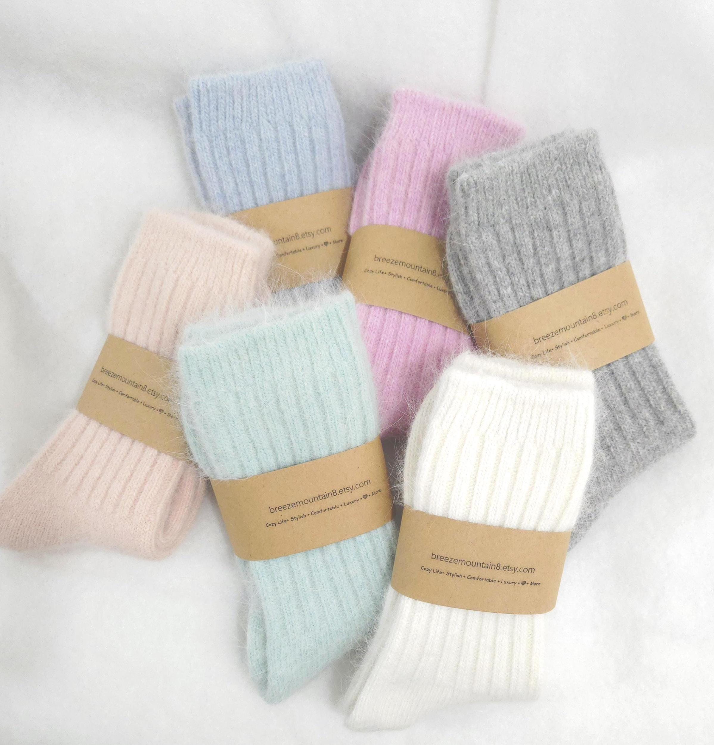 LUXURIOUS ANGORA WOOL Socks | Warm Cozy Winter Socks | Luxury Bed Socks |Premium Soft Winter Socks| Perfect Gift for Cold Weather & Holidays