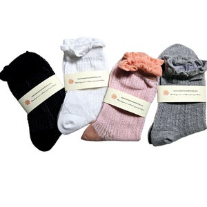 Summer Cute Socks/ Ruffle See Through Socks/ Lace Lightweight Socks / Dress Socks/ Sneaker Socks/ Flower Lace Socks/ Girl Socks/Women Socks