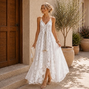 White Elegant Beach Dress