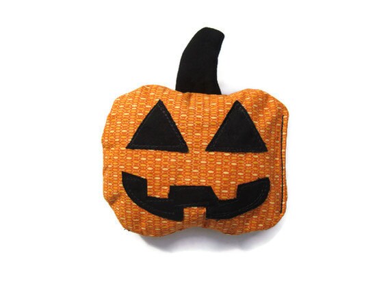 Items similar to Halloween cat toy pumpkin - Catnip toy Jack o lantern ...