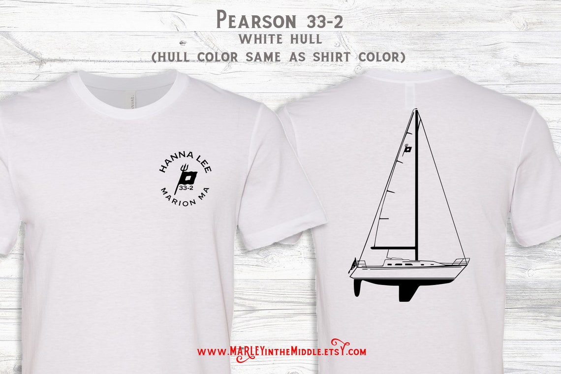 Custom Sailboat Short Sleeve Shirt YOUR sailboat Custom Boat Etsy