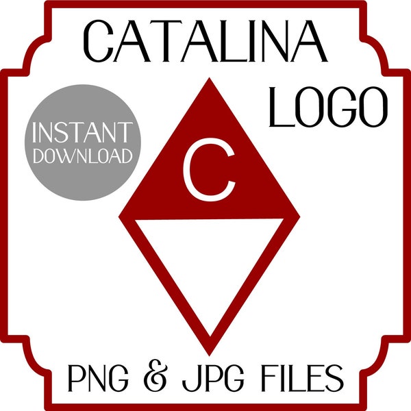 Catalina yacht LOGO Digital Download, sailboat boat drawing sketch art custom image