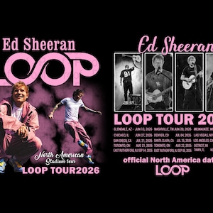 Ed Sheeran Tour 2026 PNG-Datei zum sofortigen Download (Digitaldruck)