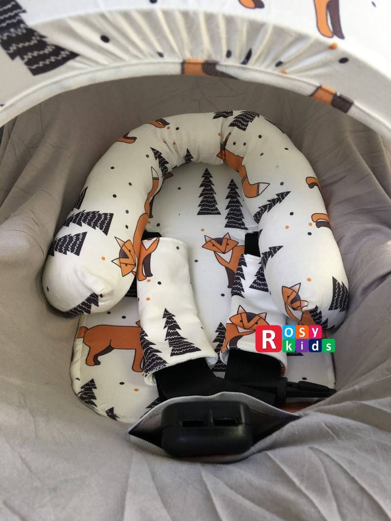 9pc Baby Boy Baby Girl Ultimate Set of Infant Car Seat Cover Canopy Headrest Blanket Hat Nursing Scarf