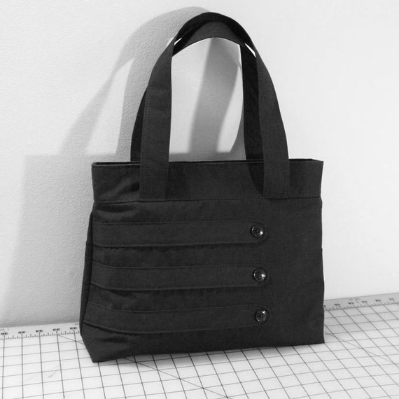 Medium Tote Bag with Decorative Straps in Black Etsy