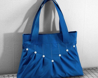 Reserved for Megan -- The Raindrop Bag in Bright Blue