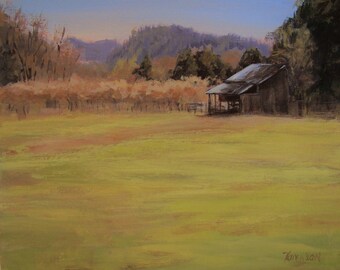 Orchard View - Original Plein Air Rural Landscape Painting