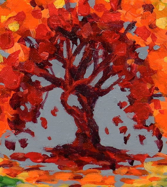 Rainbow Tree IV - Colorful Original Tree Painting - Etsy