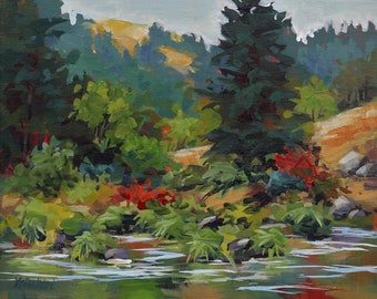 Umpqua Summer - Small Original Landscape Painting
