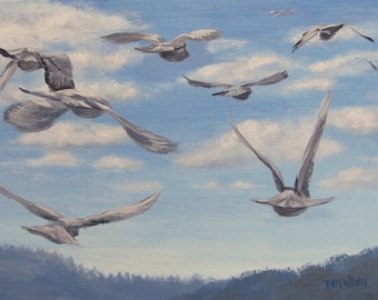 Flight - Original Bird painting