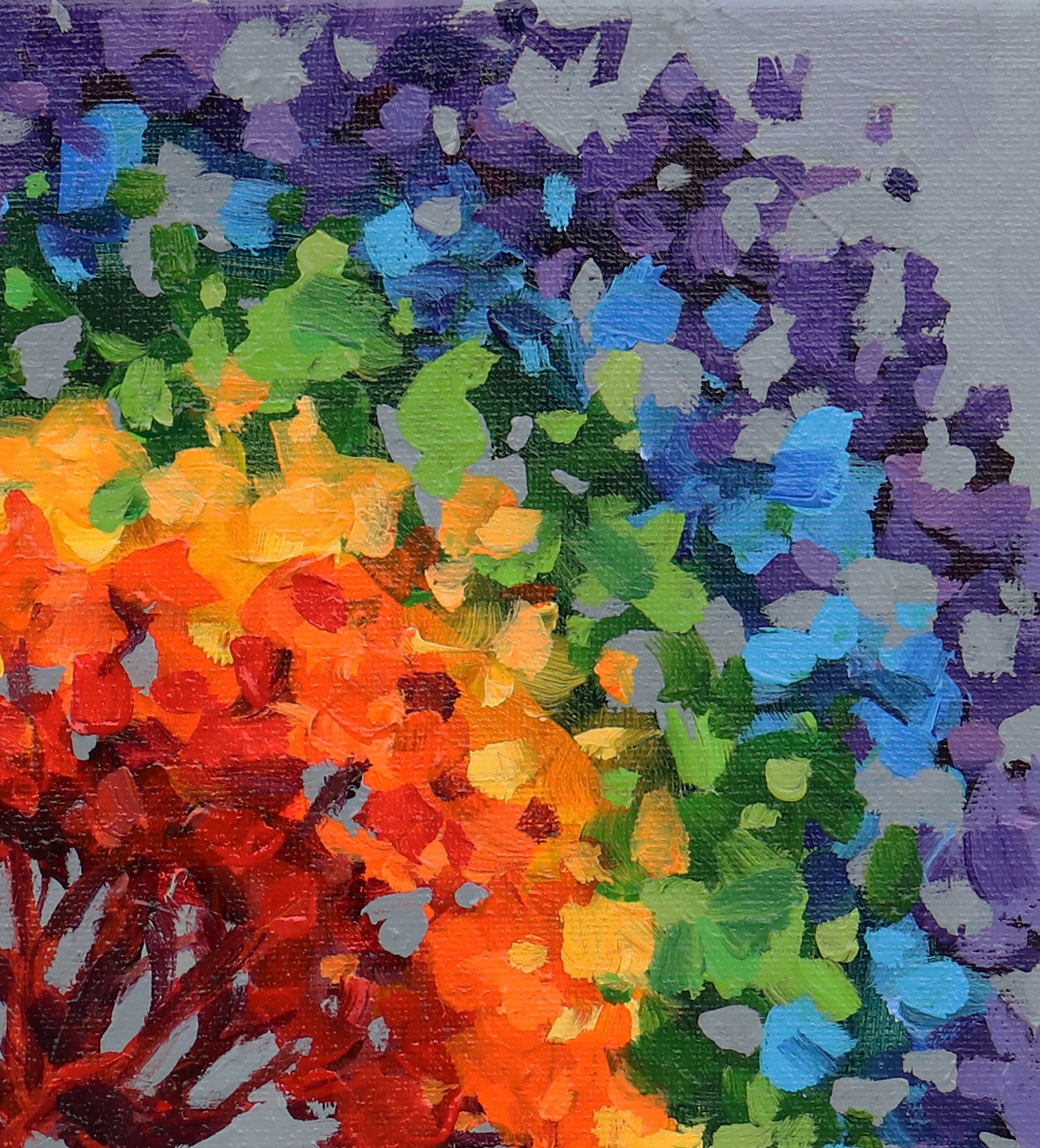 Rainbow Tree IV - Colorful Original Tree Painting - Etsy