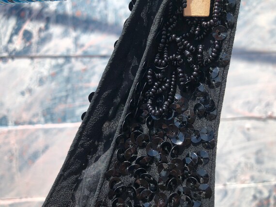 Midcentury Black Beaded Dress - Vintage - image 4