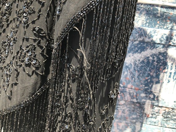 Black Flapper Dress - Vintage - image 6