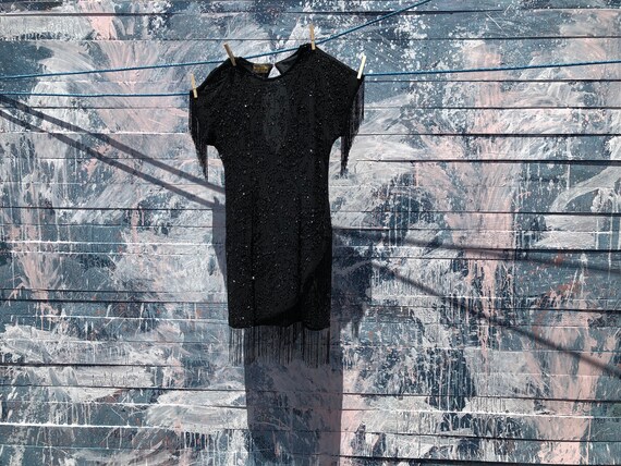 Black Flapper Dress - Vintage