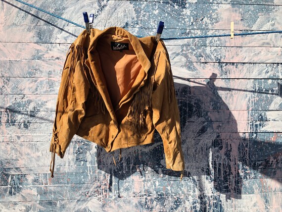 Swede Fringed Jacket - Vintage - Tan