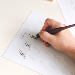 Modern Calligraphy Digital Worksheets - Signature Style