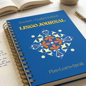 Swedish-English Language Planner Printable PDF | Vocabulary Journal, Grammar & Speaking Practice, SFI Study Organizer