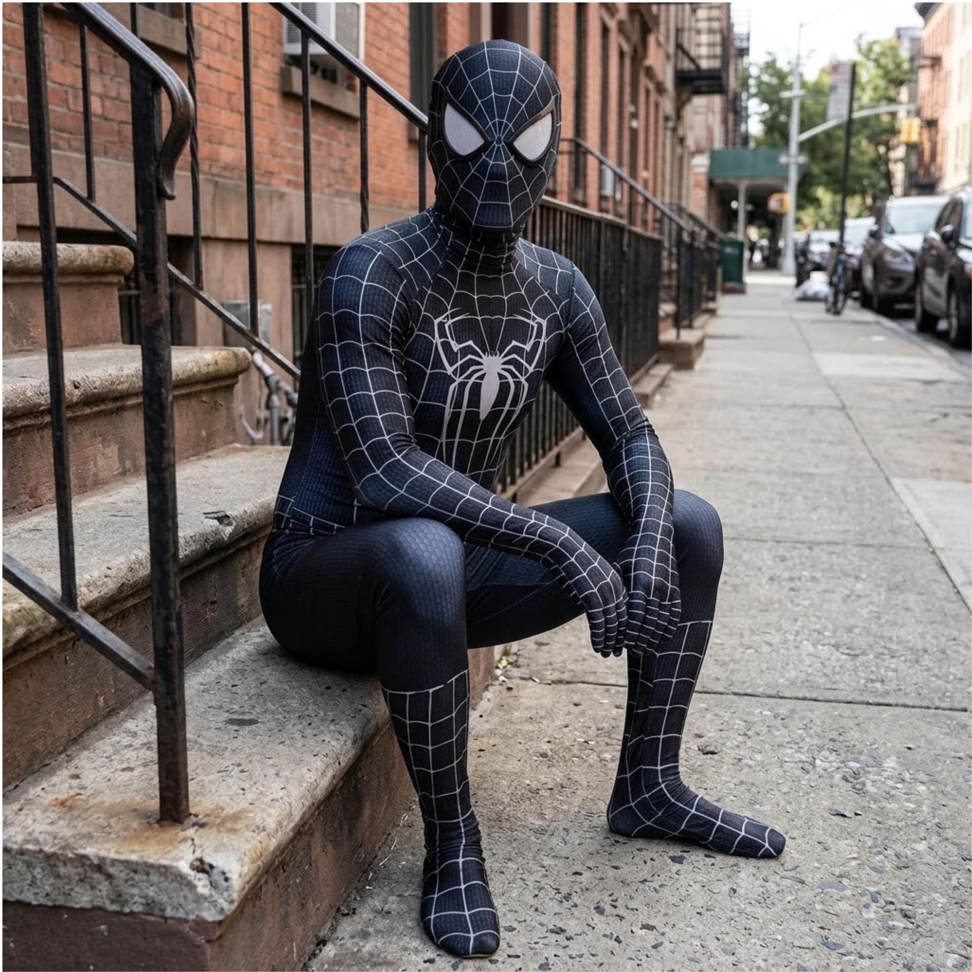 Black spiderman mask - Etsy 日本