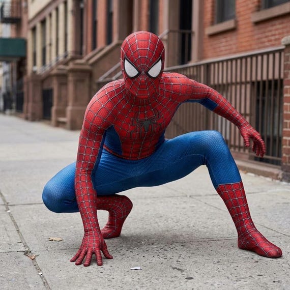 Men’s Spider-Man Cosplay Suit – Classic  Web Bodysuit, Adult Superhero Costume, Full Mask Comic Hero Outfit