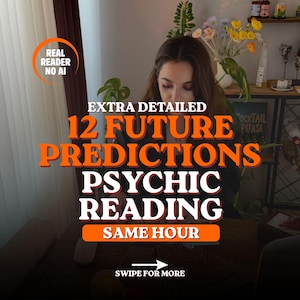 Extremt 12-månadersprognoser Psykisk läsning | 2026 Framtidsprognoser, Kärlek, Karriär (Leverans samma timme)