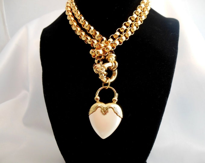Joan Rivers Heart Charm Necklace Classic Collection Etsy