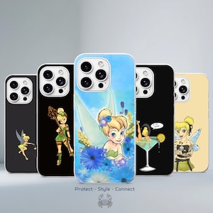 Tinker Bell  Phone Case Disney Fantasy Style Cover for iPhone 17Pro, 16, 15, 14, 13, 12, Samsung S26, S25, S24, S23 Fe, A16, A56, Pixel 10