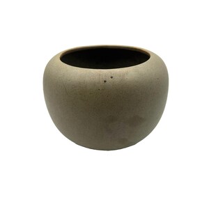 Vtg McCoy Floraline Pottery USA 404 Matte Olive Green Planter Bowl Pot