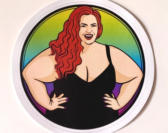 Seconds Sale: Tess Holliday Vinyl Sticker, Body Positive, Fat Positive, Decal, bopo, eff your beauty standards, Laptop Sticker