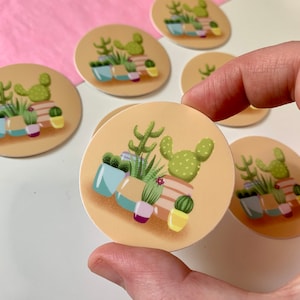 Plant Parent Vinyl Sticker with Succulent Cactus