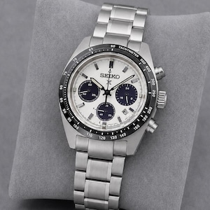 Vintage Seiko Prospex Speedtimer Chronograph Watch – White Panda Dial – Black Tachymeter Bezel & Stainless Steel Bracelet