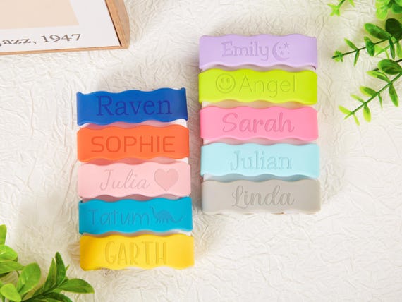 Silicone Bottle Labels,Personalized Baby Bottle & Sippy Cup Labels,Custom Daycare Labels,Water Bottle Label,Stocking Stuffer,Cup Label