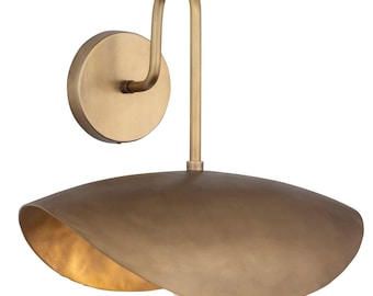 Handmade Brass Wall Sconce | Mid Century Modern Minimalist Light Fixture