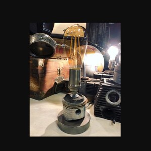 Moto themed desk lamp, Industrial Style image 3