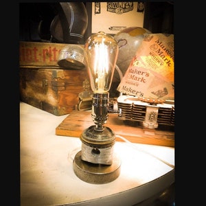 Moto themed desk lamp, Industrial Style image 1