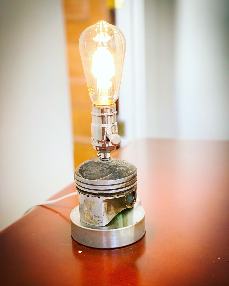 Moto themed desk lamp, Industrial Style image 2