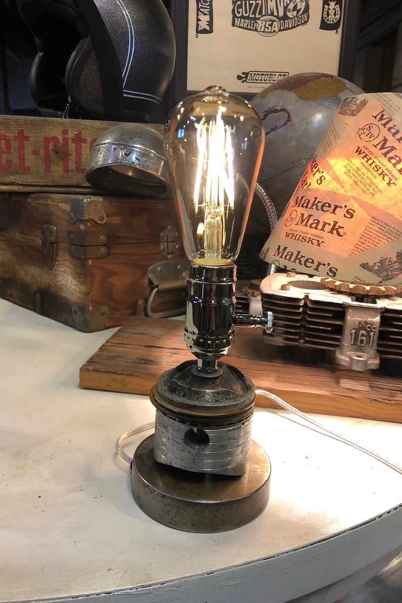 Moto themed desk lamp, Industrial Style image 5
