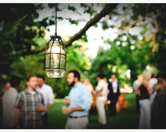 Industrial Light,  Mason Jar Light, Single Drop Chandelier
