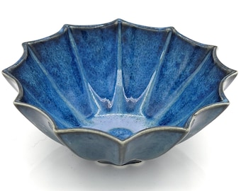 Handmade Ceramic (Porcelain) Dinnerware - Blue Ribbon - Bowl