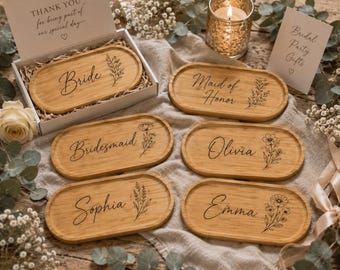 Personalized Bamboo Serving Tray, Custom Engraved Name Board,Wedding Bridal Party Gift, Personalized gifts, Housewarming gift,Christmas gift