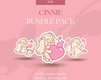 Cinnie Charakter PNG Aufkleber | Digitaler Planer, Sammelalbum (Goodnotes-Download)