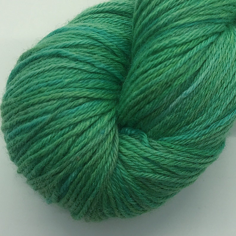 Evergreen Green Sock Yarn Semisolid Emerald Green Hand Etsy