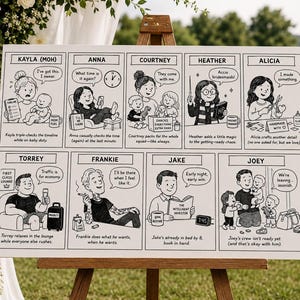 Custom Wedding Party Comic AI Prompt