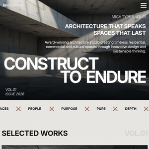 Architecture Framer Template | Modern Architect Portfolio Website | Creative Studio | Responsive CMS Website | Arch.Type
