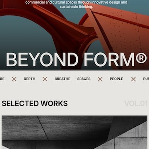 Mall för arkitekturwebbplats för Framer | Arkitektportfölj | Inredningsstudio | Responsivt CMS | Arch.Type
