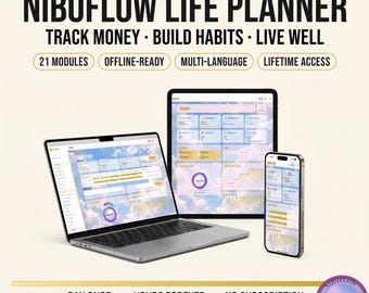 Digital Life Planner, Budget Tracker Habit Tracker, All in One Life Organizer | Offline Web App, Finance Wellness Dashboard