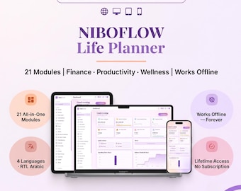 Digital Life Planner, Budget Tracker App & Habit Tracker App | All In One Planner, Offline Web App, No Subscription App, Instant Access