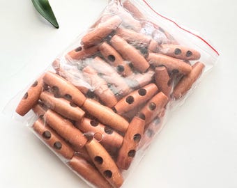 Wooden Toggle buttons for Jewelry Making Clasps or Sewing