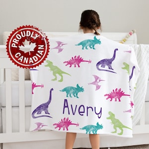 Baby girl dinosaur blanket sale
