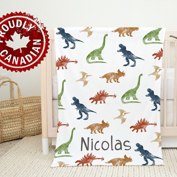 Dinosaur Navy Baby Blanket Etsy