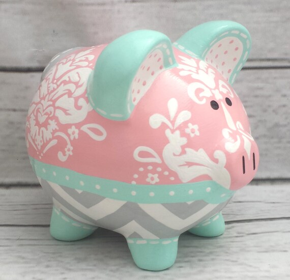 chevron piggy bank